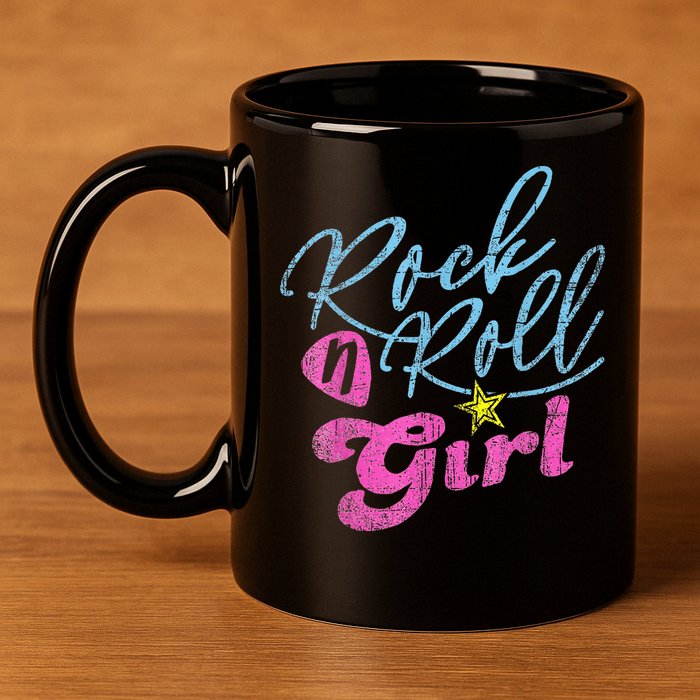 Rock N Roll Girl Purple Darla 11oz C Handle Ceramic Mug