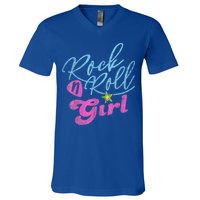 Rock N Roll Girl Purple Darla V-Neck T-Shirt
