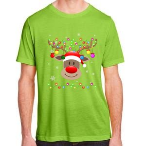 Red Nose Reindeer Snowflakes Chirstmas Lights Meaningful Gift Adult ChromaSoft Performance T-Shirt