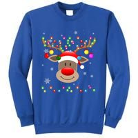 Red Nose Reindeer Snowflakes Chirstmas Lights Meaningful Gift Sweatshirt