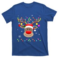 Red Nose Reindeer Snowflakes Chirstmas Lights Meaningful Gift T-Shirt