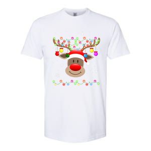 Red Nose Reindeer Snowflakes Chirstmas Lights Meaningful Gift Softstyle CVC T-Shirt