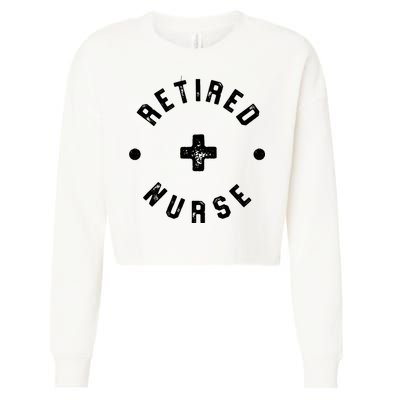 Retired Nurse Retirement Party Cropped Pullover Crew