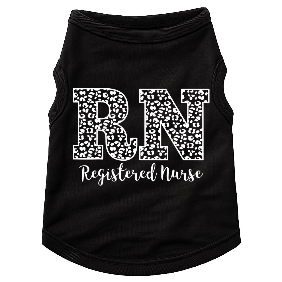 Registered Nurse RN Leopard Nursing School Nurse Graduation Doggie Tank