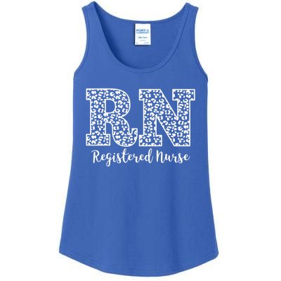 Registered Nurse RN Leopard Nursing School Nurse Graduation Ladies Essential Tank