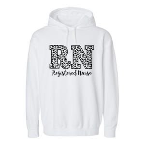 Registered Nurse RN Leopard Nursing School Nurse Graduation Garment-Dyed Fleece Hoodie