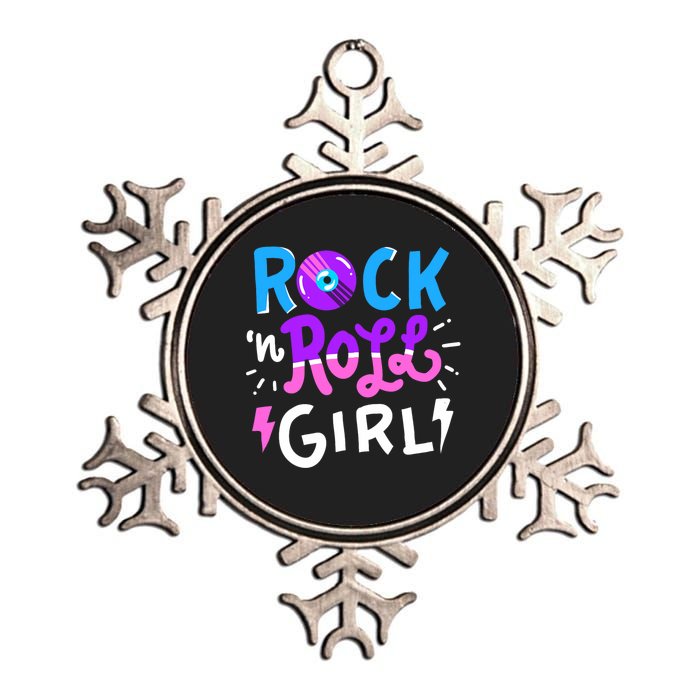 Rock N Roll Girl Music Metallic Star Ornament