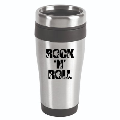 Rock N Roll Music Nothing But Rock & Roll 70S 80 90S Retro 16oz Travel Tumbler
