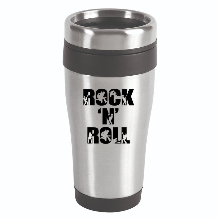 Rock N Roll Music Nothing But Rock & Roll 70S 80 90S Retro 16oz Travel Tumbler