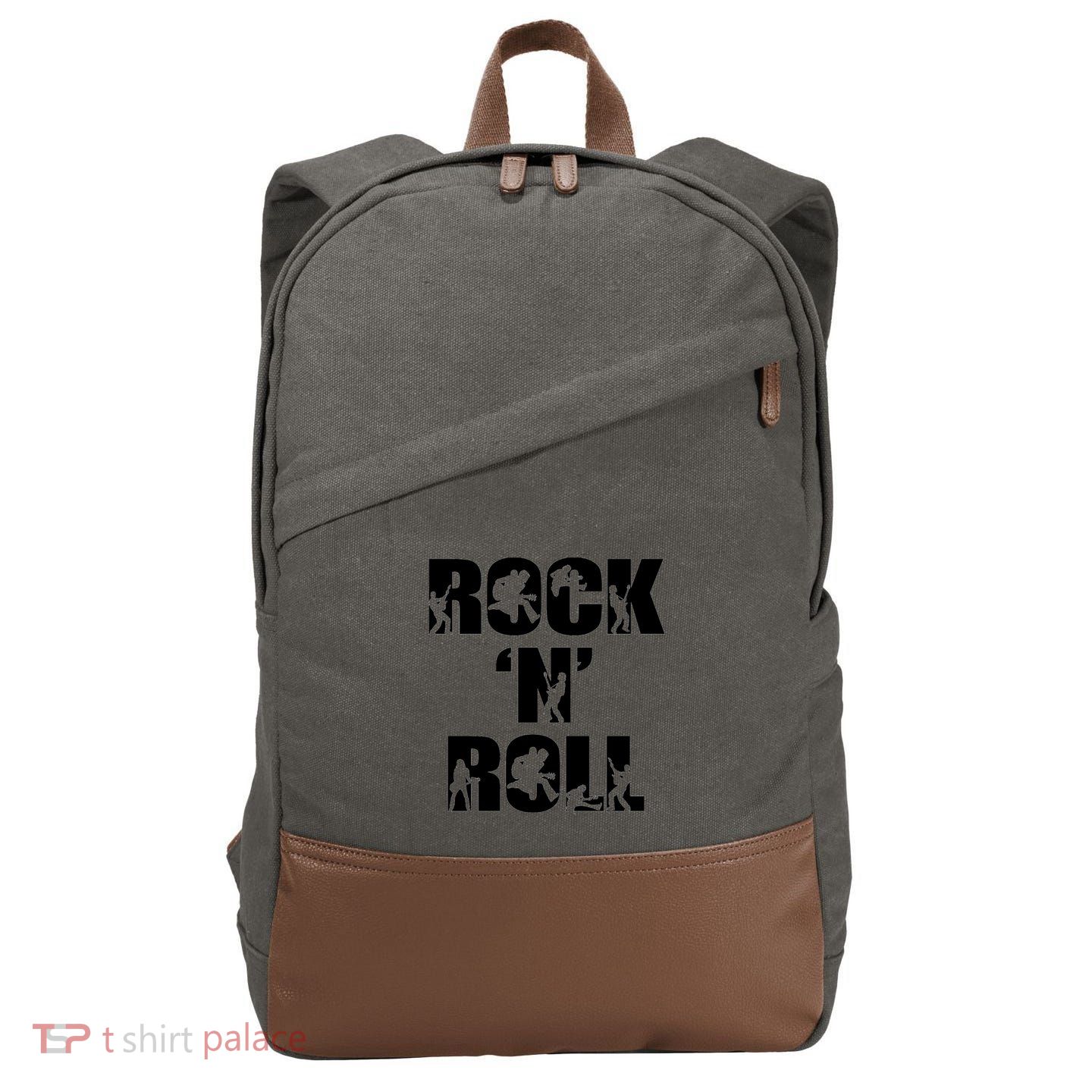 Rock N Roll Music Nothing But Rock & Roll 70S 80 90S Retro Cotton Canvas Backpack