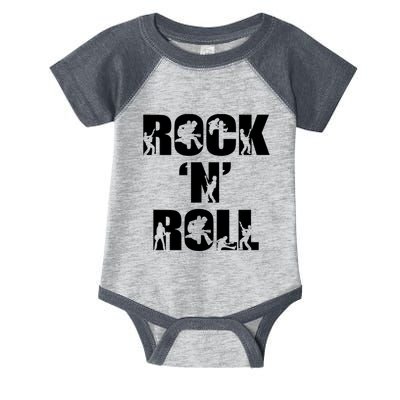 Rock N Roll Music Nothing But Rock & Roll 70S 80 90S Retro Infant Baby Jersey Bodysuit