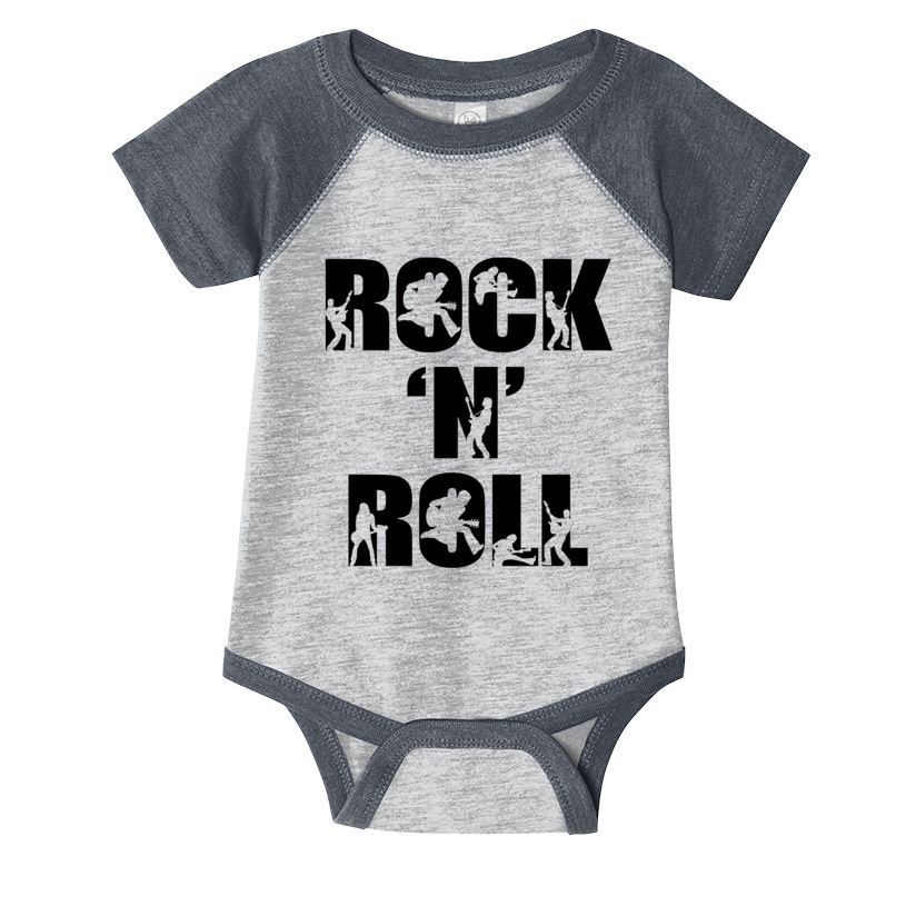 Rock N Roll Music Nothing But Rock & Roll 70S 80 90S Retro Infant Baby Jersey Bodysuit