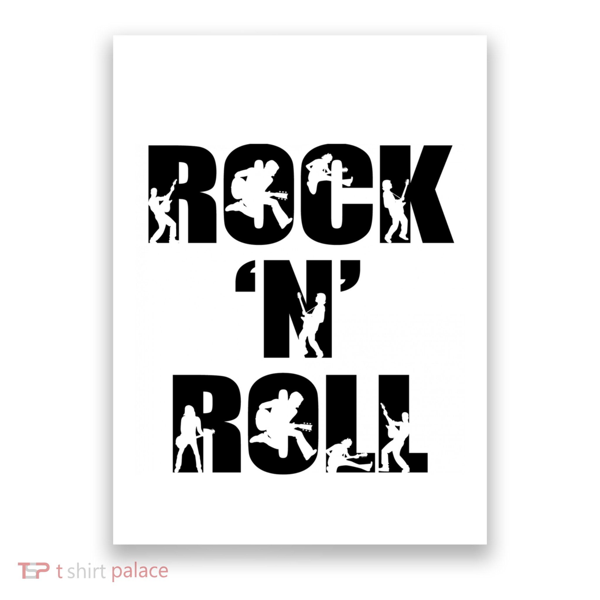 Rock N Roll Music Nothing But Rock & Roll 70S 80 90S Retro Poster