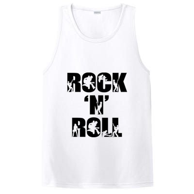 Rock N Roll Music Nothing But Rock & Roll 70S 80 90S Retro PosiCharge Competitor Tank