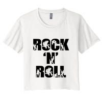 Rock N Roll Music Nothing But Rock & Roll 70S 80 90S Retro Crop Top