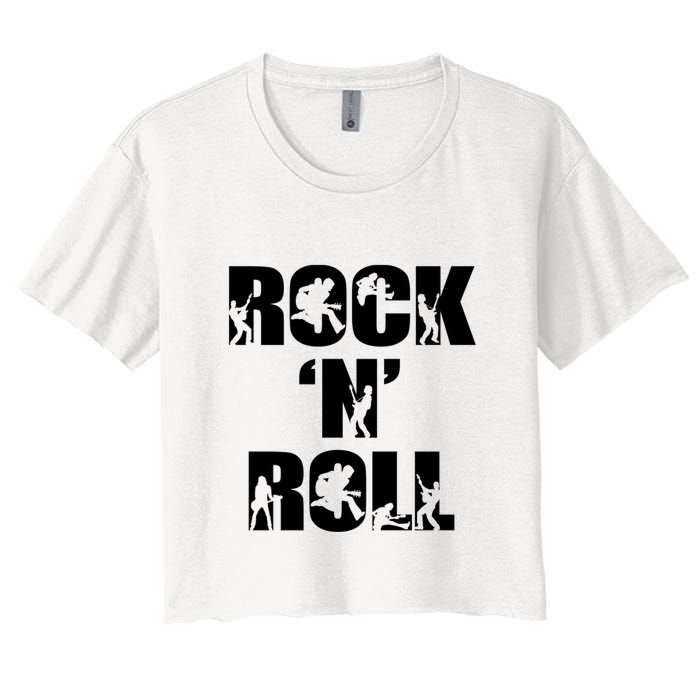 Rock N Roll Music Nothing But Rock & Roll 70S 80 90S Retro Crop Top