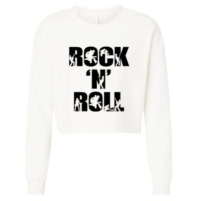 Rock N Roll Music Nothing But Rock & Roll 70S 80 90S Retro Cropped Pullover Crew
