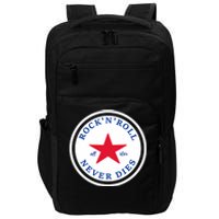 Rock N Roll Never Dies Rock And Roll All Star Music Impact Tech Backpack