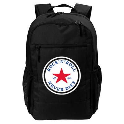 Rock N Roll Never Dies Rock And Roll All Star Music Daily Commute Backpack