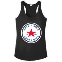 Rock N Roll Never Dies Rock And Roll All Star Music Ladies PosiCharge Competitor Racerback Tank