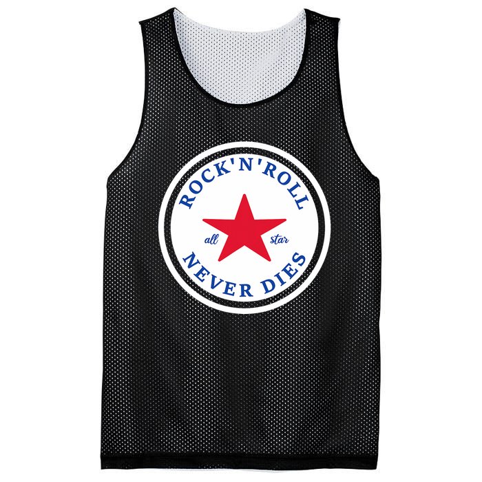 Rock N Roll Never Dies Rock And Roll All Star Music Mesh Reversible Basketball Jersey Tank