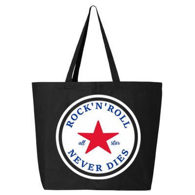 Rock N Roll Never Dies Rock And Roll All Star Music 25L Jumbo Tote