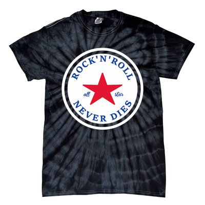 Rock N Roll Never Dies Rock And Roll All Star Music Tie-Dye T-Shirt