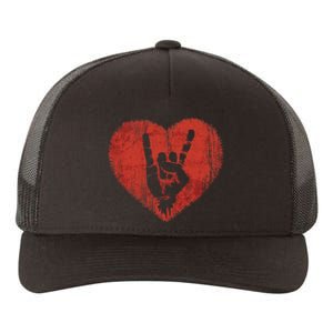 Rock N Roll Music Lover Hand Horns Rock On Concert Yupoong Adult 5-Panel Trucker Hat