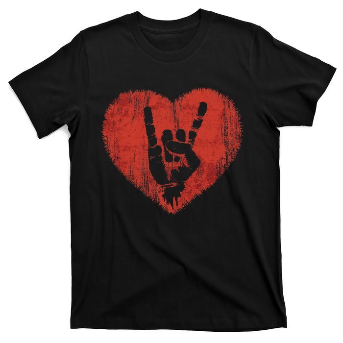 Rock N Roll Music Lover Hand Horns Rock On Concert T-Shirt