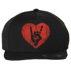 Rock N Roll Music Lover Hand Horns Rock On Concert Wool Snapback Cap