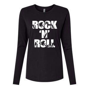 Rock N Roll Music Lover Womens Cotton Relaxed Long Sleeve T-Shirt