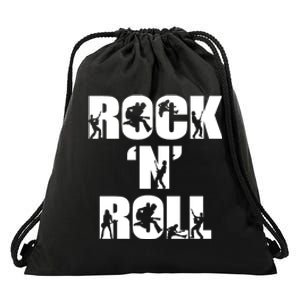 Rock N Roll Music Lover Drawstring Bag