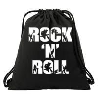 Rock N Roll Music Lover Drawstring Bag