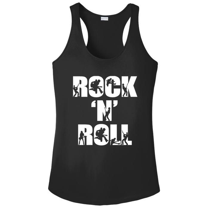 Rock N Roll Music Lover Ladies PosiCharge Competitor Racerback Tank