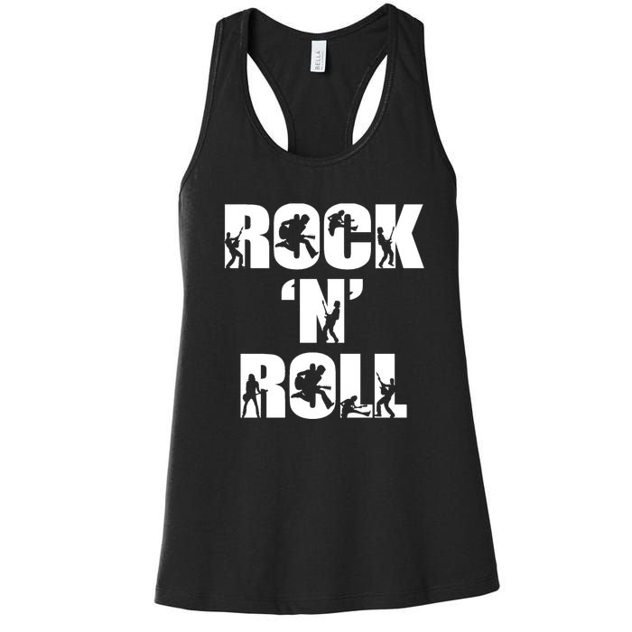 Rock N Roll Music Lover Women's Racerback Tank