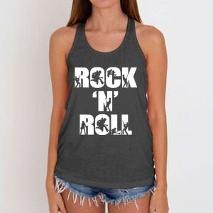 Rock N Roll Music Lover Women's Knotted Racerback Tank