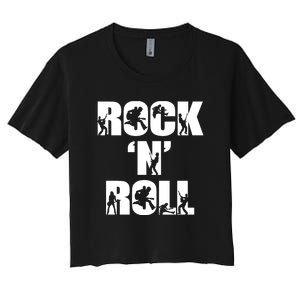 Rock N Roll Music Lover Women's Crop Top Tee