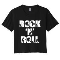 Rock N Roll Music Lover Women's Crop Top Tee