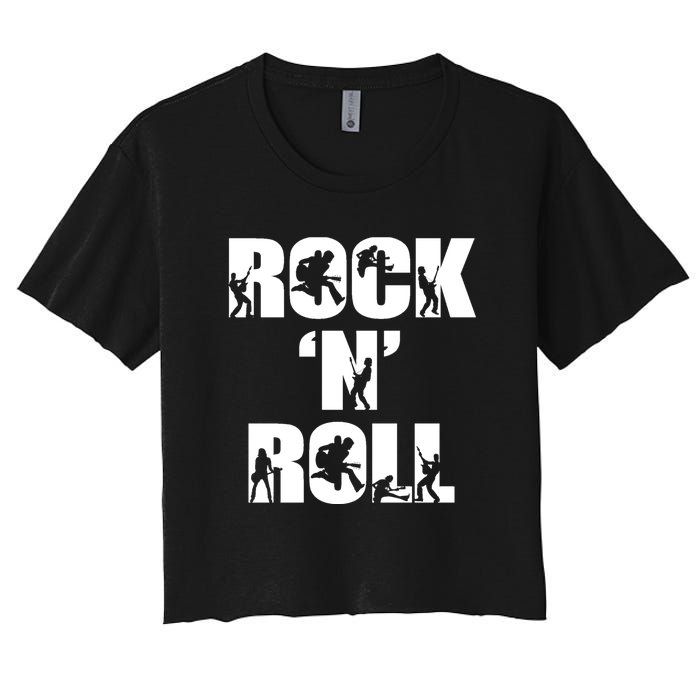 Rock N Roll Music Lover Women's Crop Top Tee