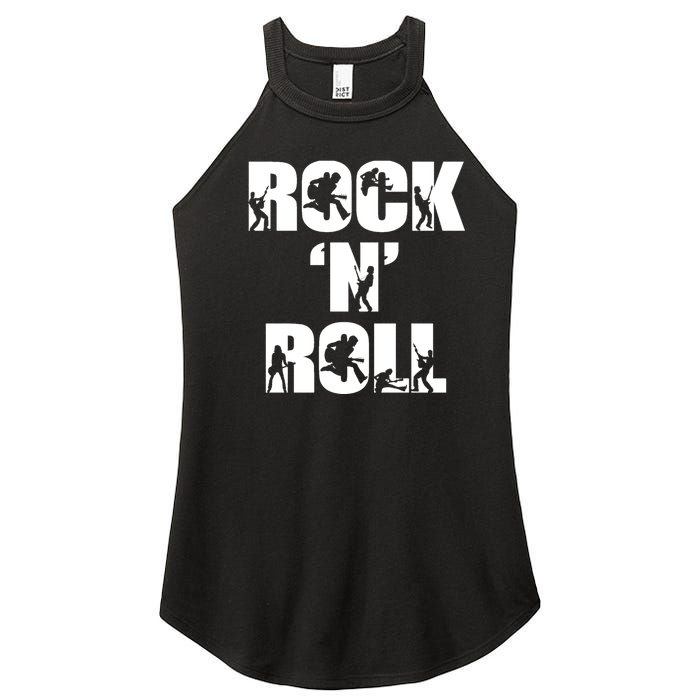 Rock N Roll Music Lover Women's Perfect Tri Rocker Tank