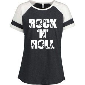 Rock N Roll Music Lover Enza Ladies Jersey Colorblock Tee