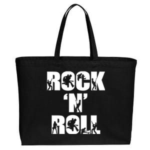 Rock N Roll Music Lover Cotton Canvas Jumbo Tote