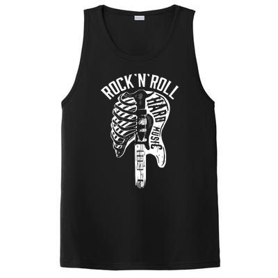 Rock N Roll Hard Music Bone Skeleton PosiCharge Competitor Tank