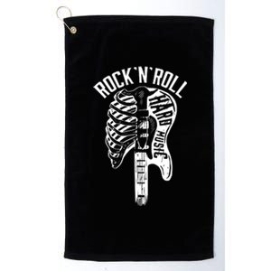 Rock N Roll Hard Music Bone Skeleton Platinum Collection Golf Towel