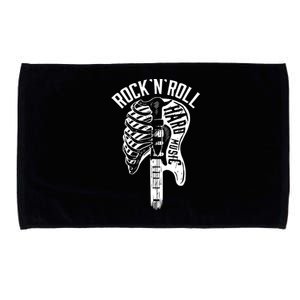 Rock N Roll Hard Music Bone Skeleton Microfiber Hand Towel