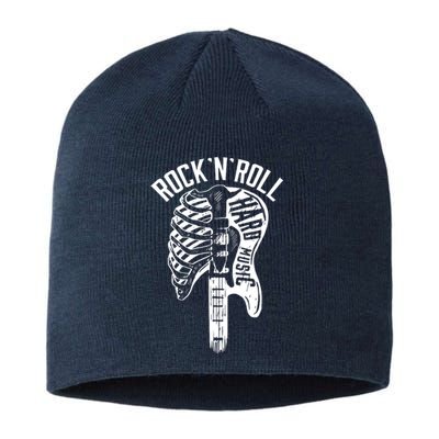 Rock N Roll Hard Music Bone Skeleton Sustainable Beanie