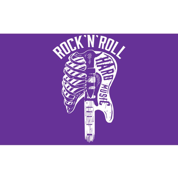 Rock N Roll Hard Music Bone Skeleton Bumper Sticker