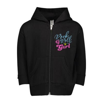 Rock N Roll Girl Purple Darla Toddler Zip Fleece Hoodie