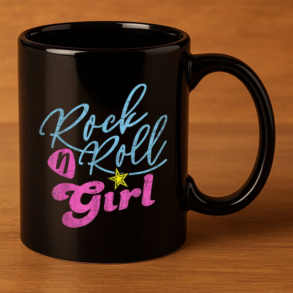 Rock N Roll Girl Purple Darla 11oz C Handle Ceramic Mug