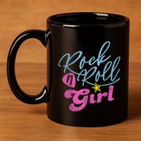 Rock N Roll Girl Purple Darla 11oz C Handle Ceramic Mug